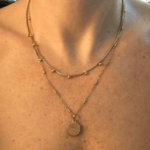 9” layered gold necklace